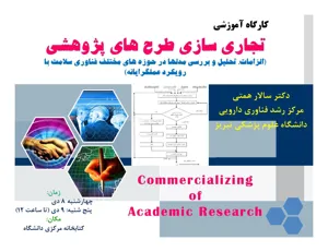 برگزاری کارگاه تجاری سازی پژوهش های دانشگاهی